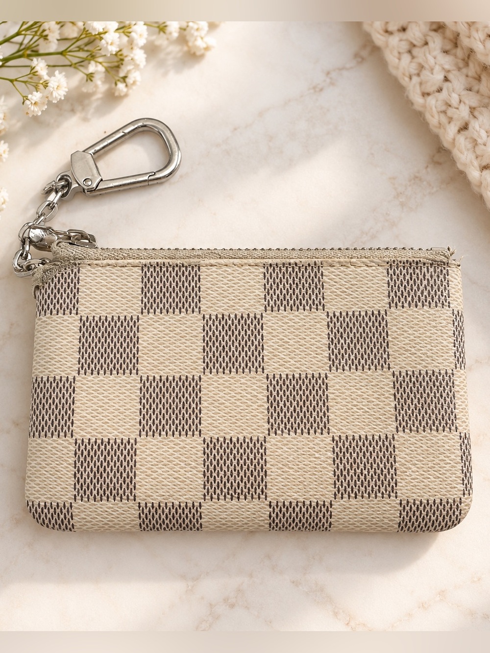Checkerboard Zip small wallet x